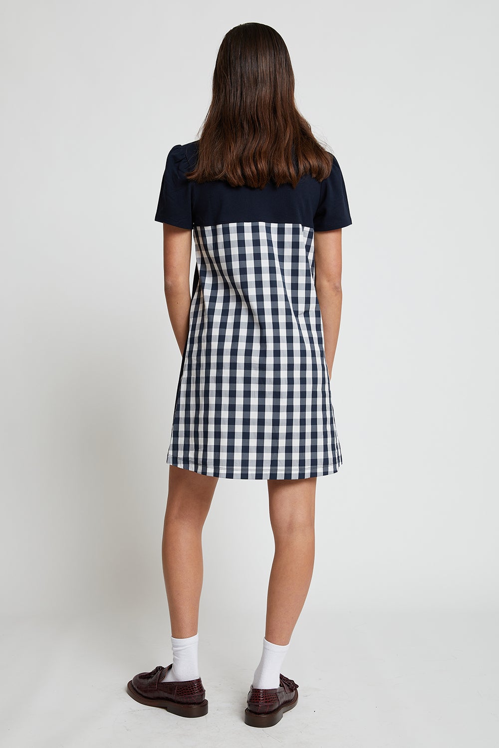 Fred Perry Gingham Panel Pique Dress
