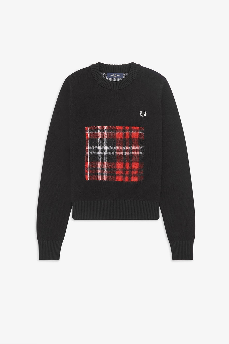 Fred Perry Tartan Detail Sweater