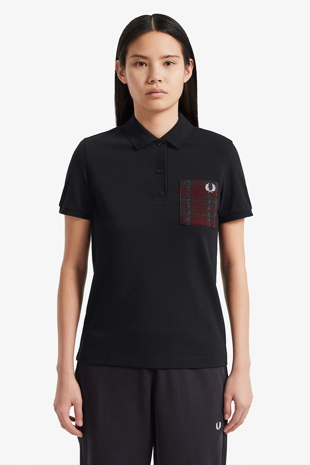 Fred Perry Tartan Patch Polo Shirt