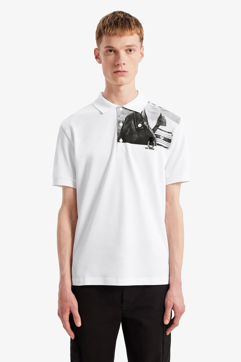 Fred Perry x Raf Simons Shoulder Print Piqué Shirt