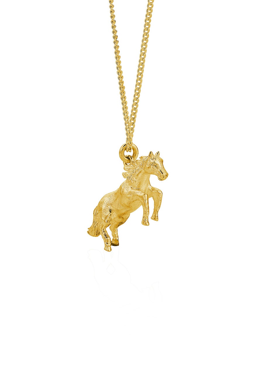 Horse Necklace Gold
