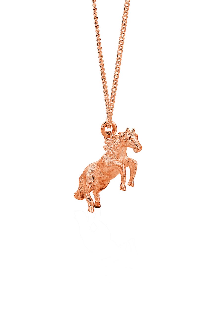 Horse Necklace Rose Gold