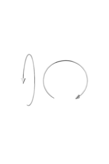 Kinetic Hoop Earrings Silver