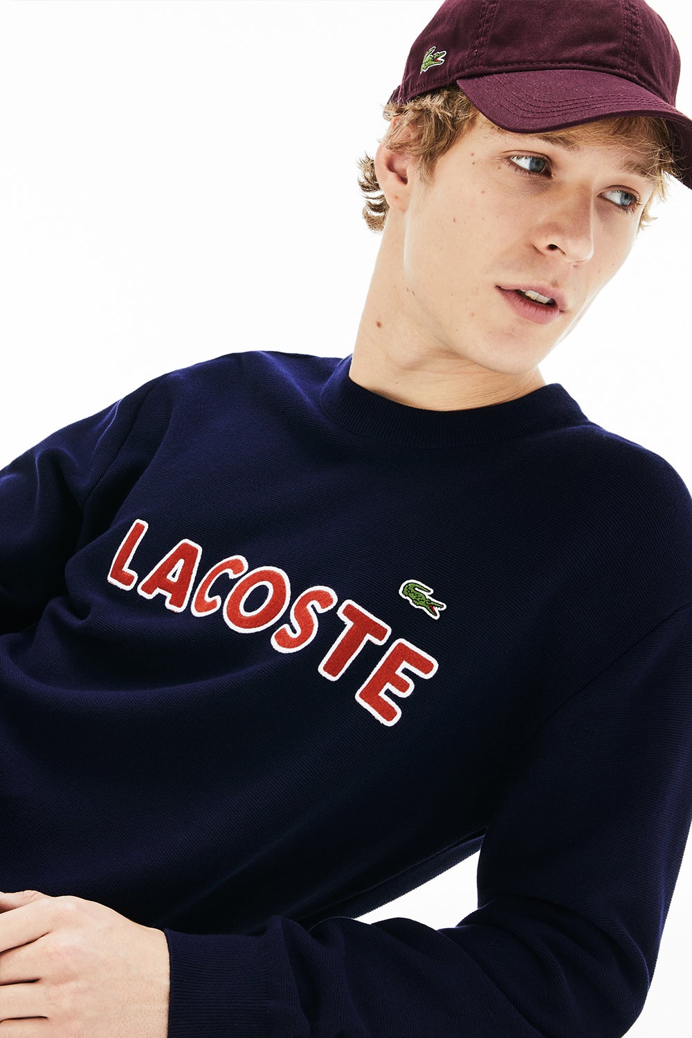 Lacoste Crew Neck Lettering Sweater