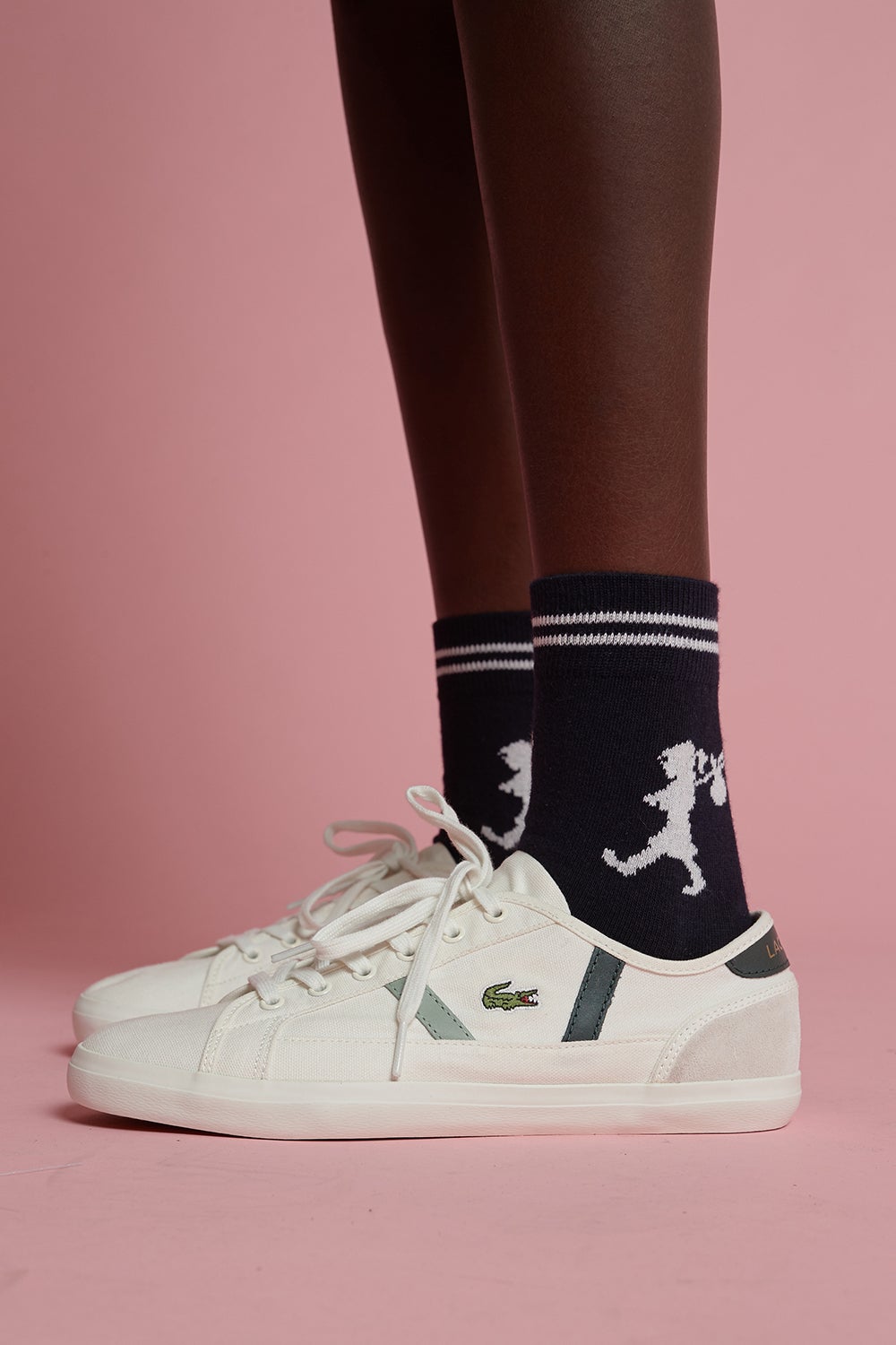 Lacoste Sideline Canvas and Leather Trainers W