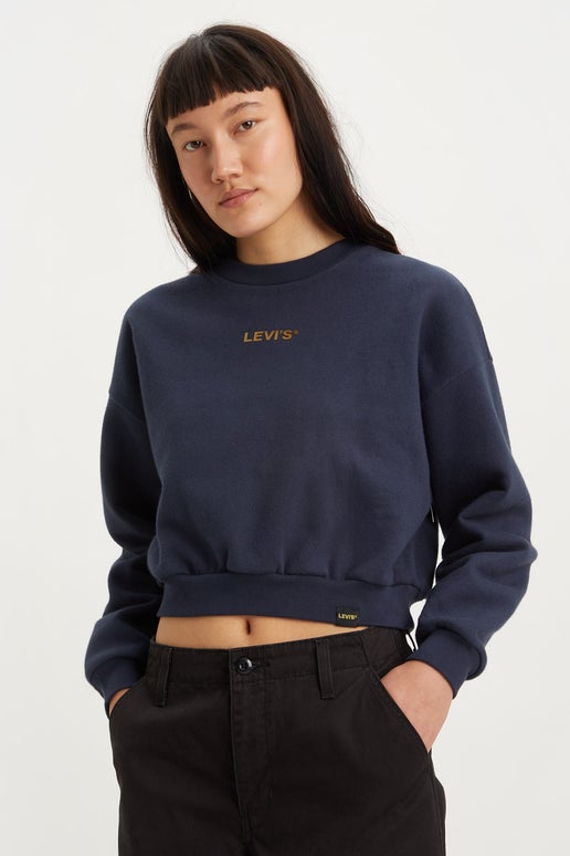 Levi's Graphic Laundry Crewneck Total Eclipse Blue Karen Walker, Levis  Gardenia Sweatshirt