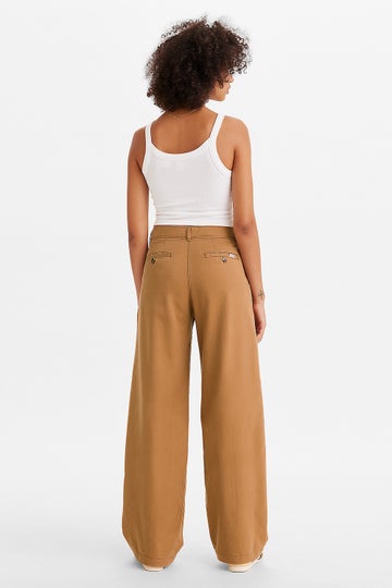 The Brown High Waisted Pleated Straight Pants – My Store