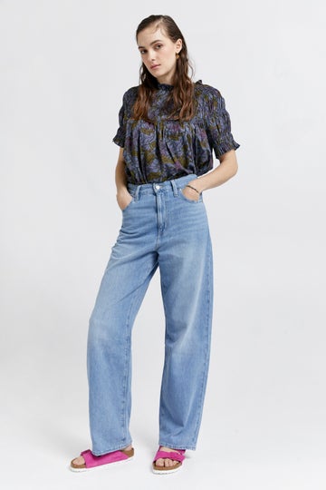 Monogram Patch Straight-Cut Jeans - Women - Ready-to-Wear