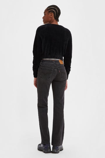 Levi's Low Pitch Bootcut Jeans Black Worn In