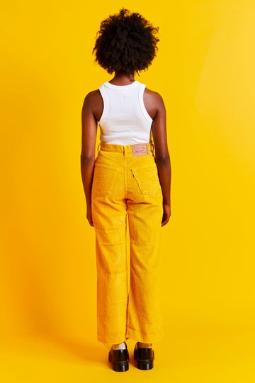 Levi's X The Simpsons High Loose Corduroy Pants Yellow | Karen Walker