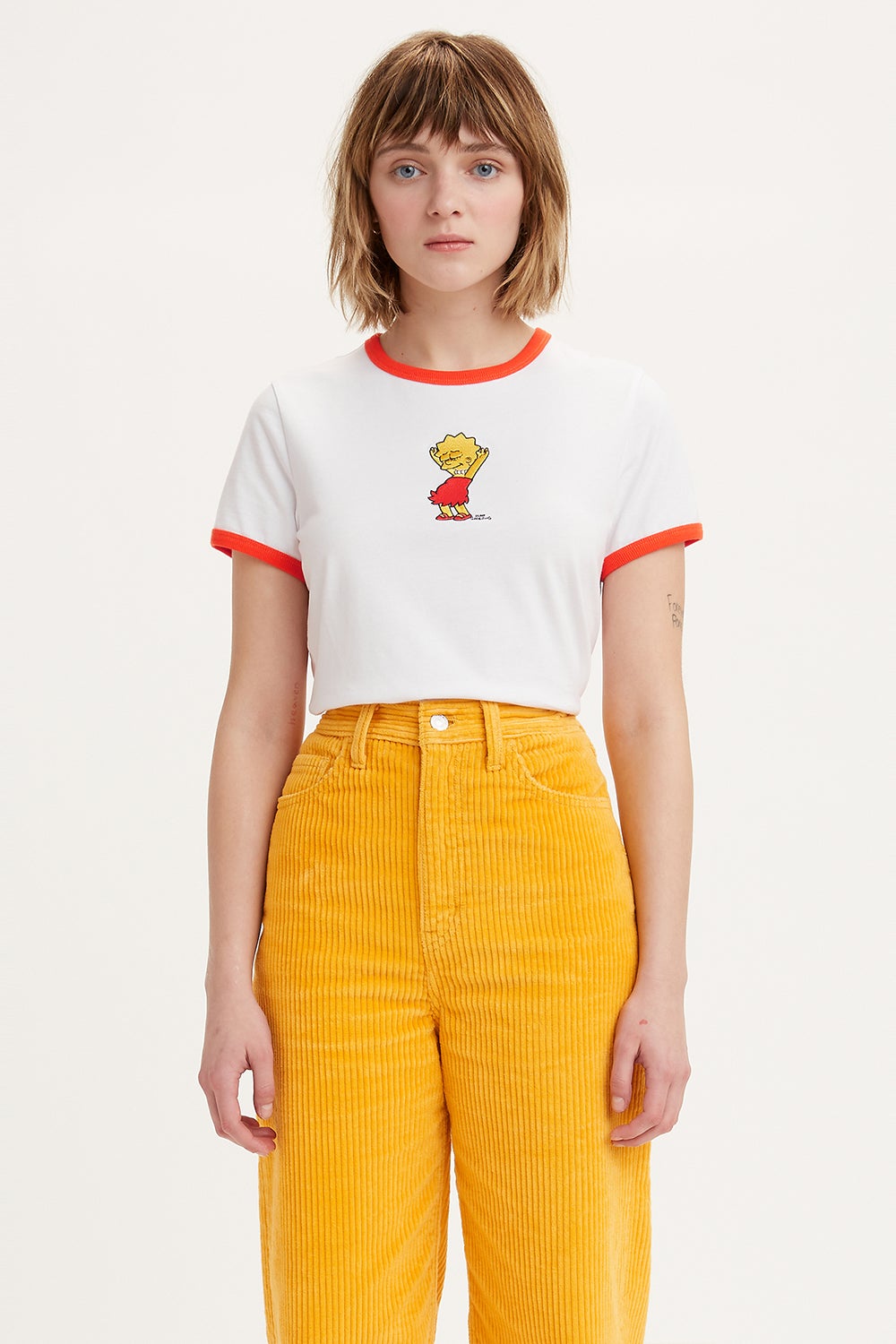 Levi's x The Simpsons Ringer T-Shirt Red