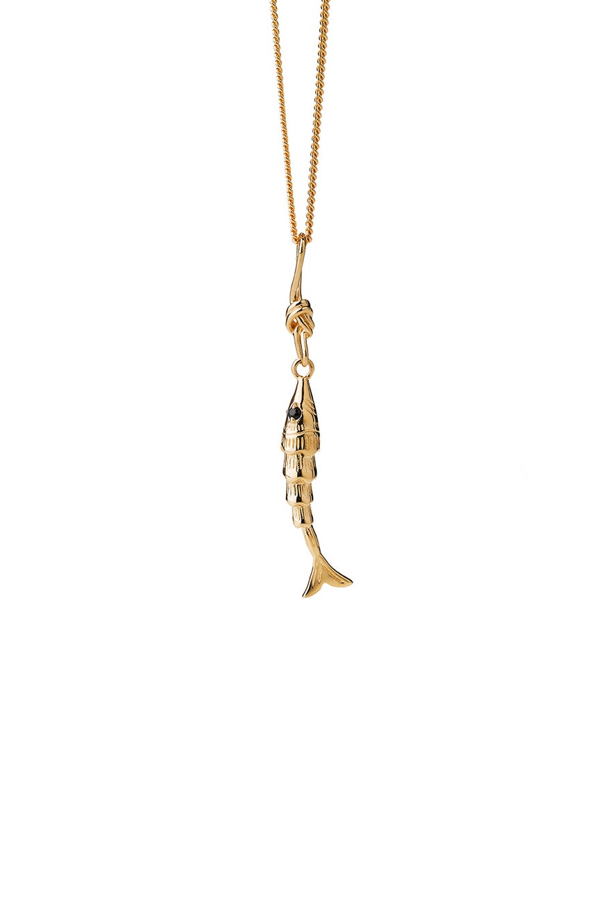 Lure Fish Necklace Gold