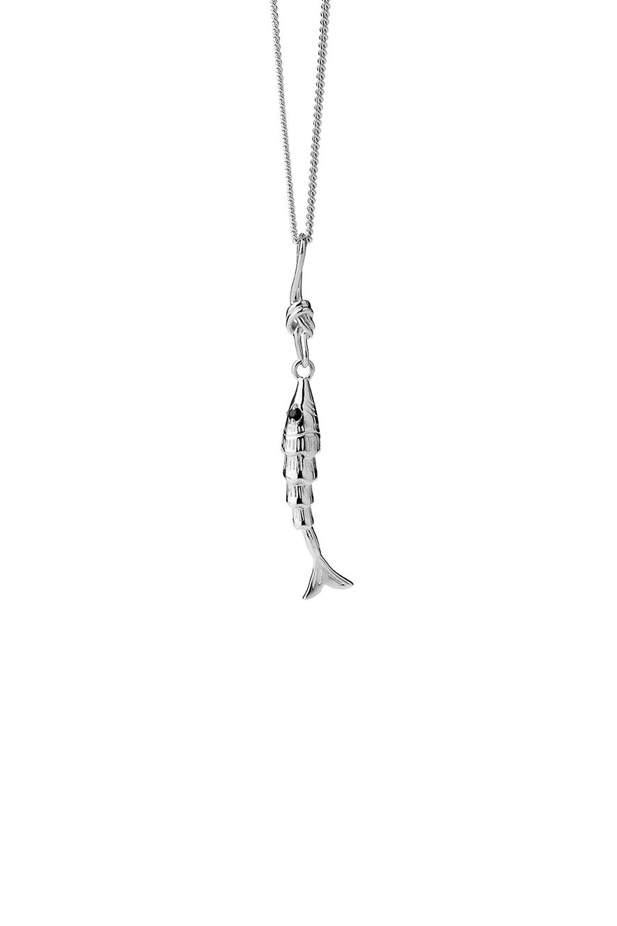 Lure Fish Necklace Silver