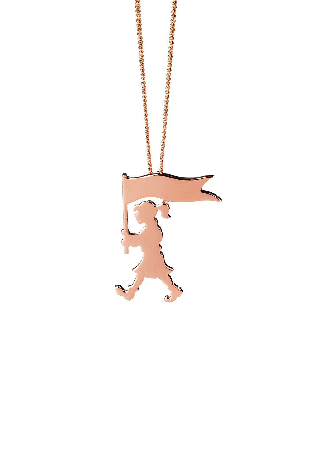 Marching Girl Necklace Rose Gold