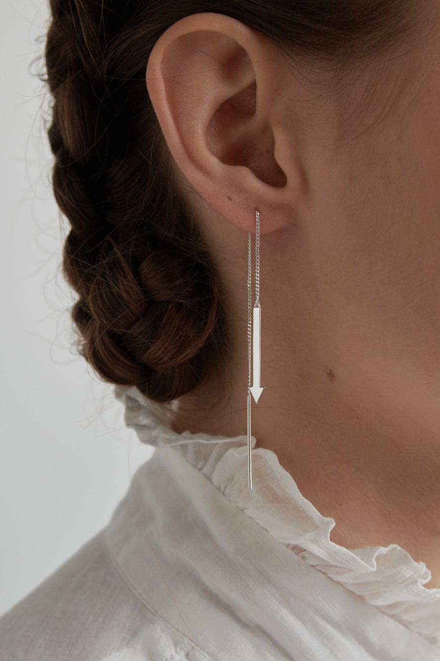 Metronome Earrings Silver