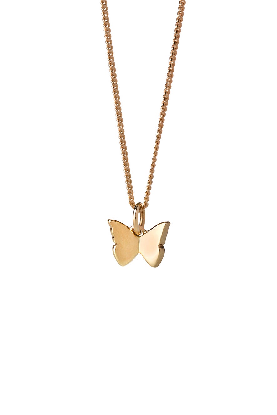 Mini Butterfly Necklace Gold