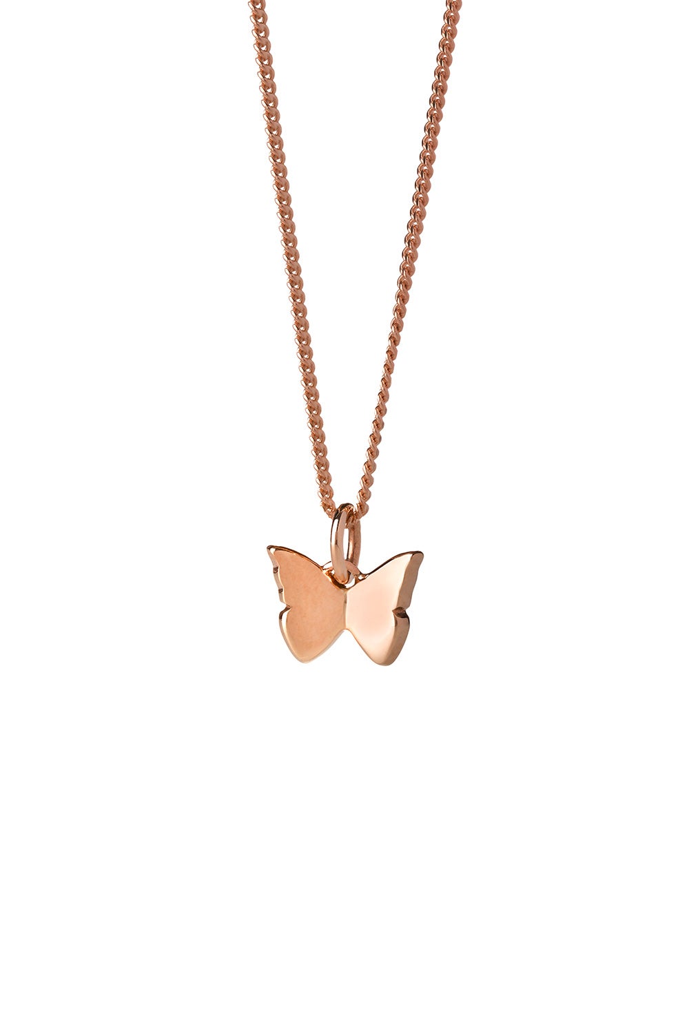 Mini Butterfly Necklace Rose Gold