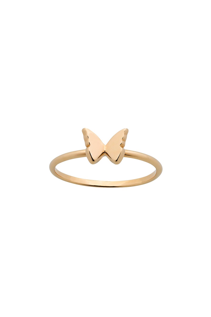 Mini Butterfly Ring Gold
