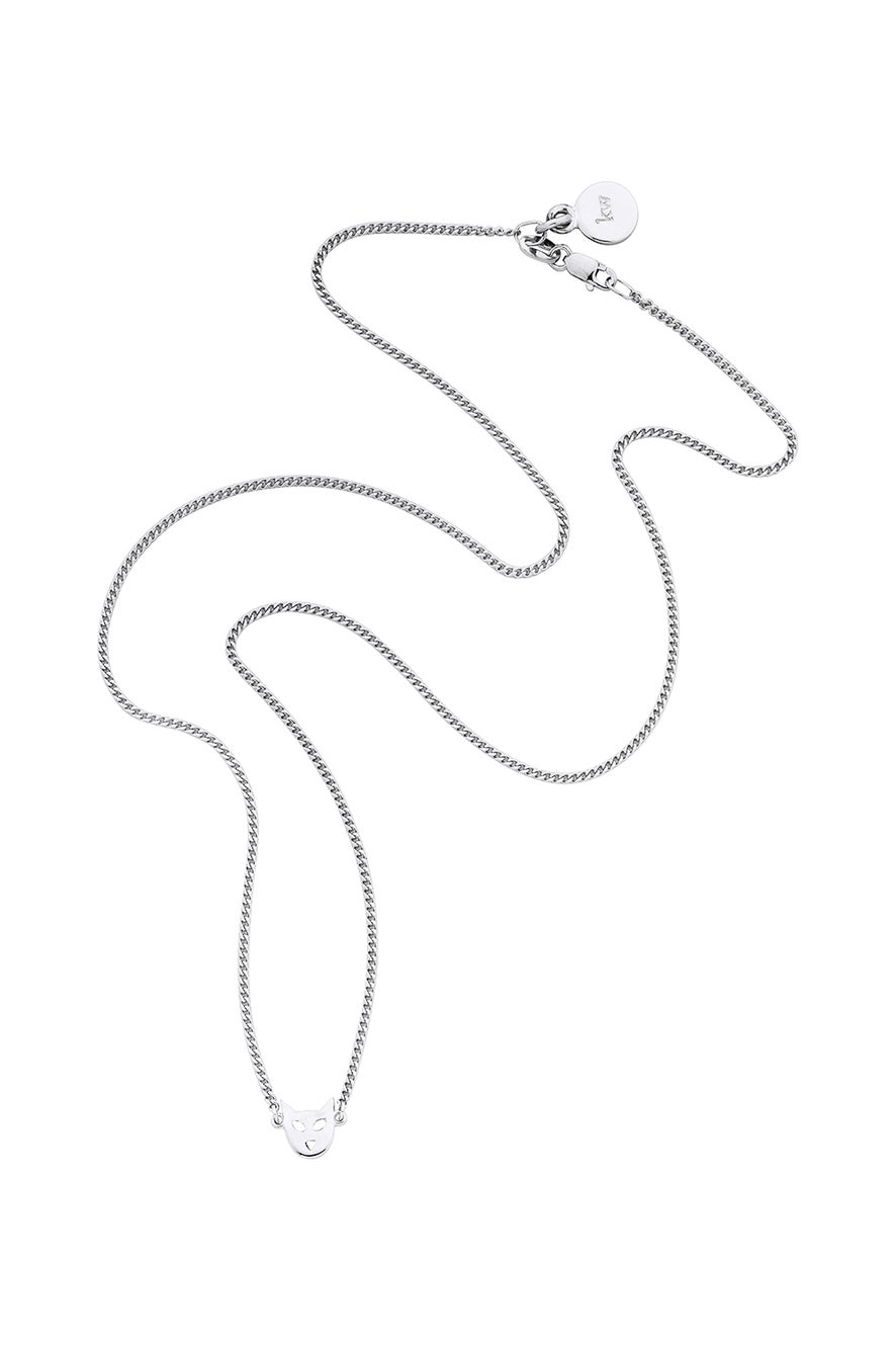 Mini Cat Necklace Silver