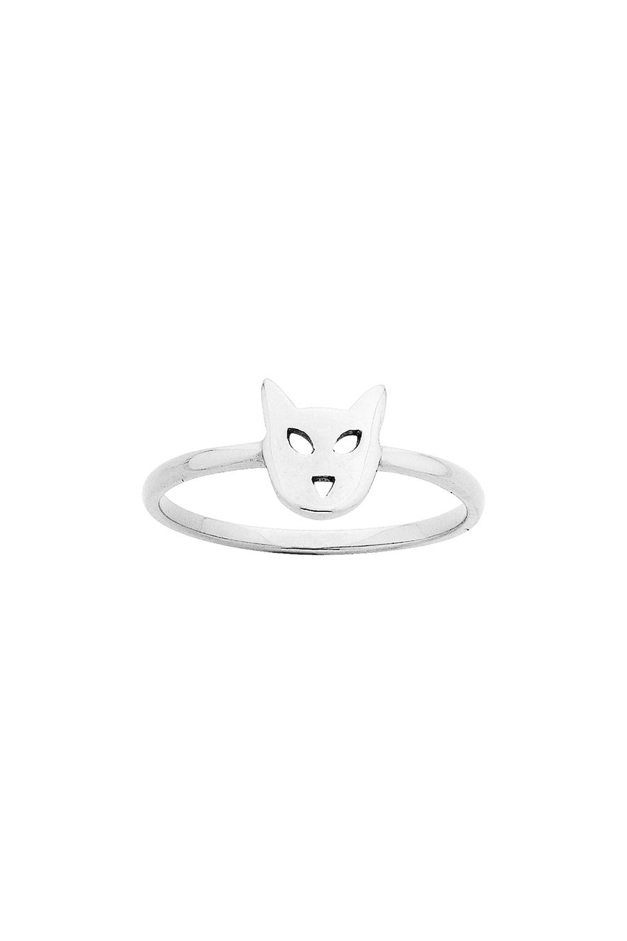 Mini Cat Ring Silver