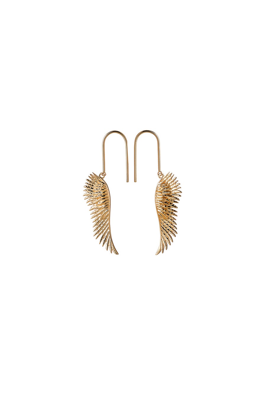 Mini Cupid's Wings Earrings Gold