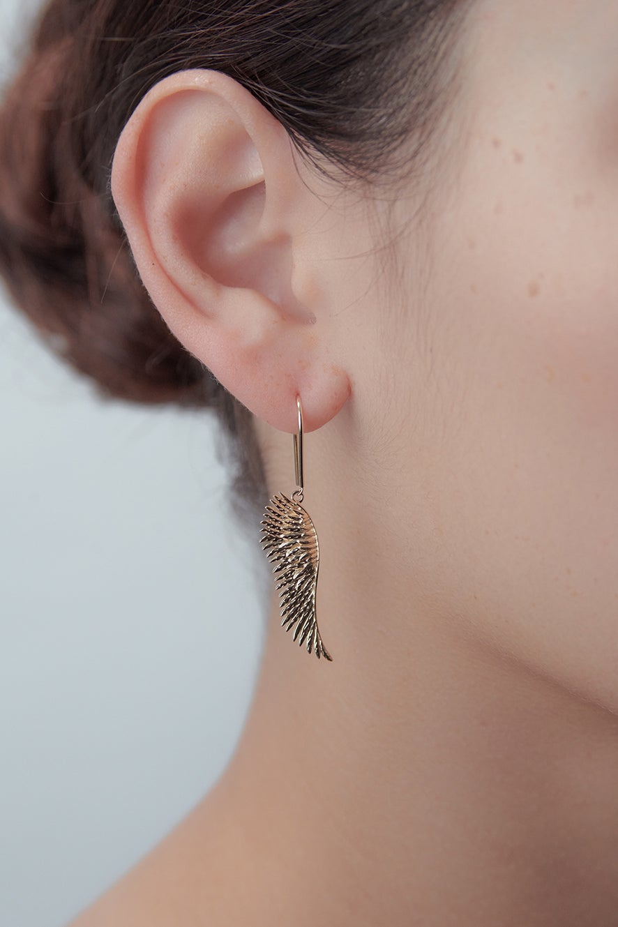 Mini Cupid's Wings Earrings Gold-Plated