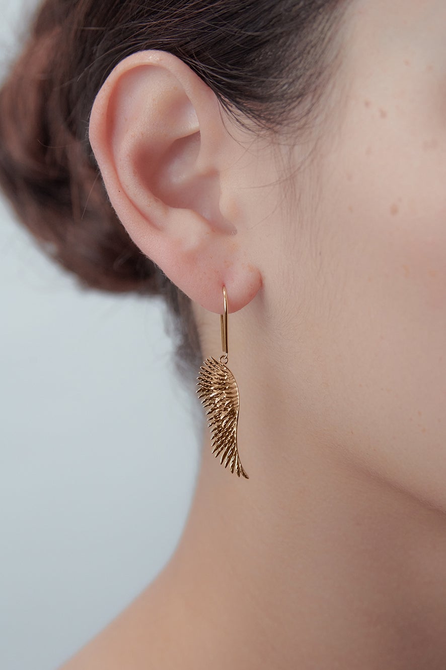 Mini Cupid's Wings Earrings Rose Gold