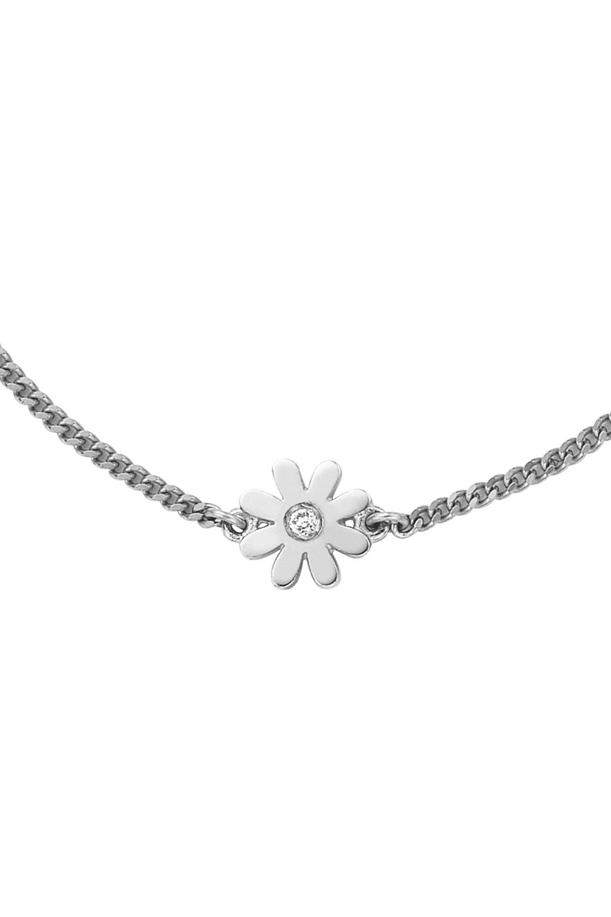 Mini Daisy Necklace Silver