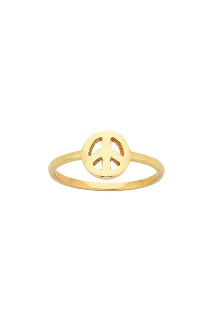 Mini Peace Ring Gold