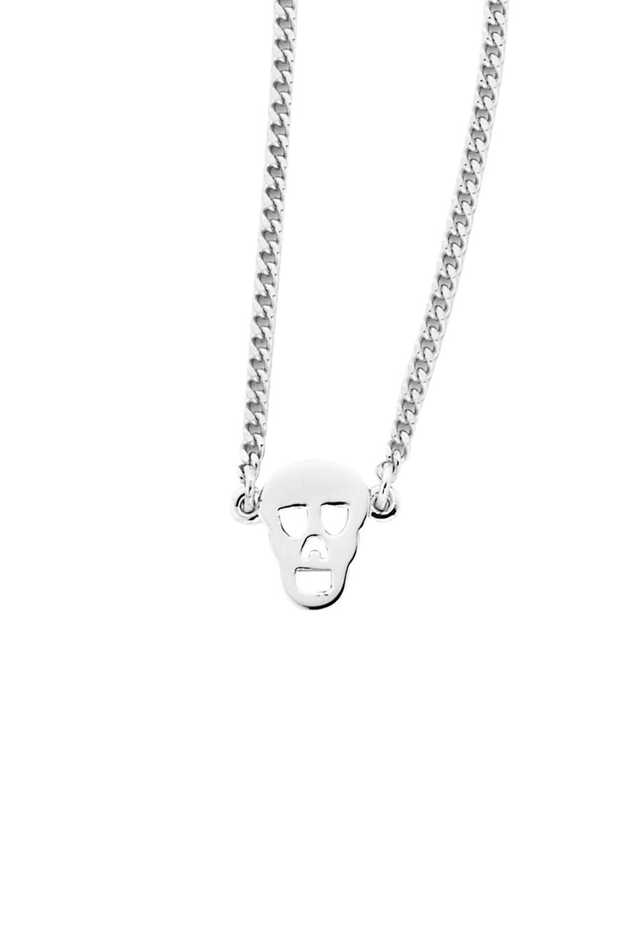 Mini Skull Necklace Silver