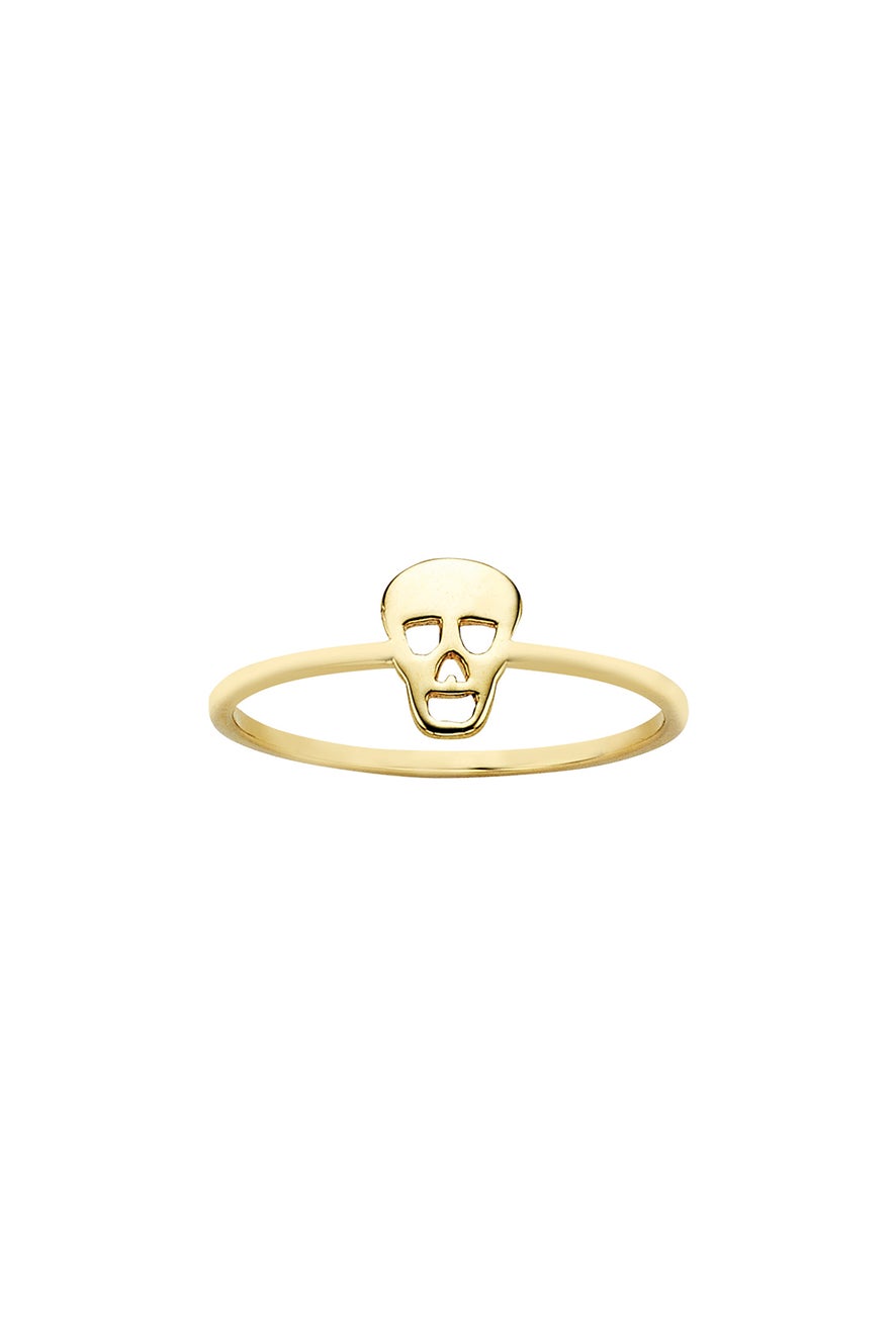 Mini Skull Ring Gold
