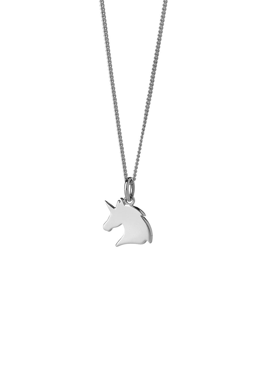Mini Unicorn Necklace Silver