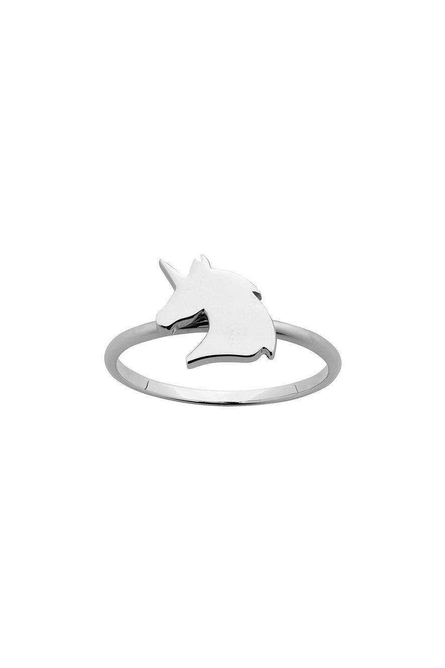 Mini Unicorn Ring Silver