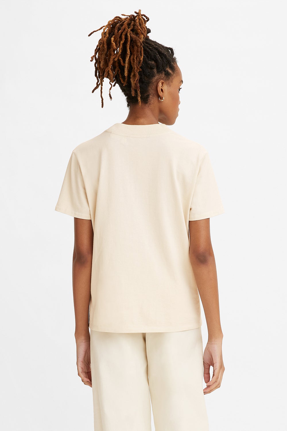 Levi's Made and Crafted Mock Neck Tee Oatmeal