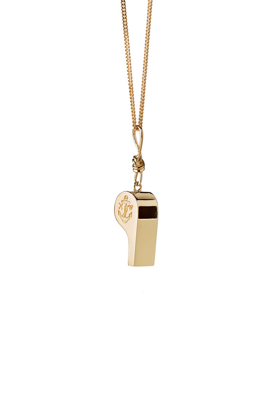 Navigator's Whistle Necklace Gold