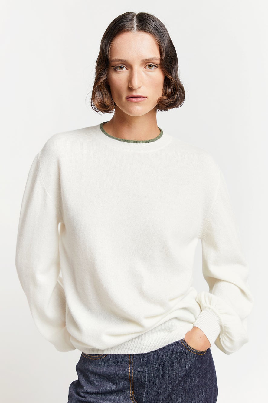 Pattie Bell Sleeve Cashmere Sweater
