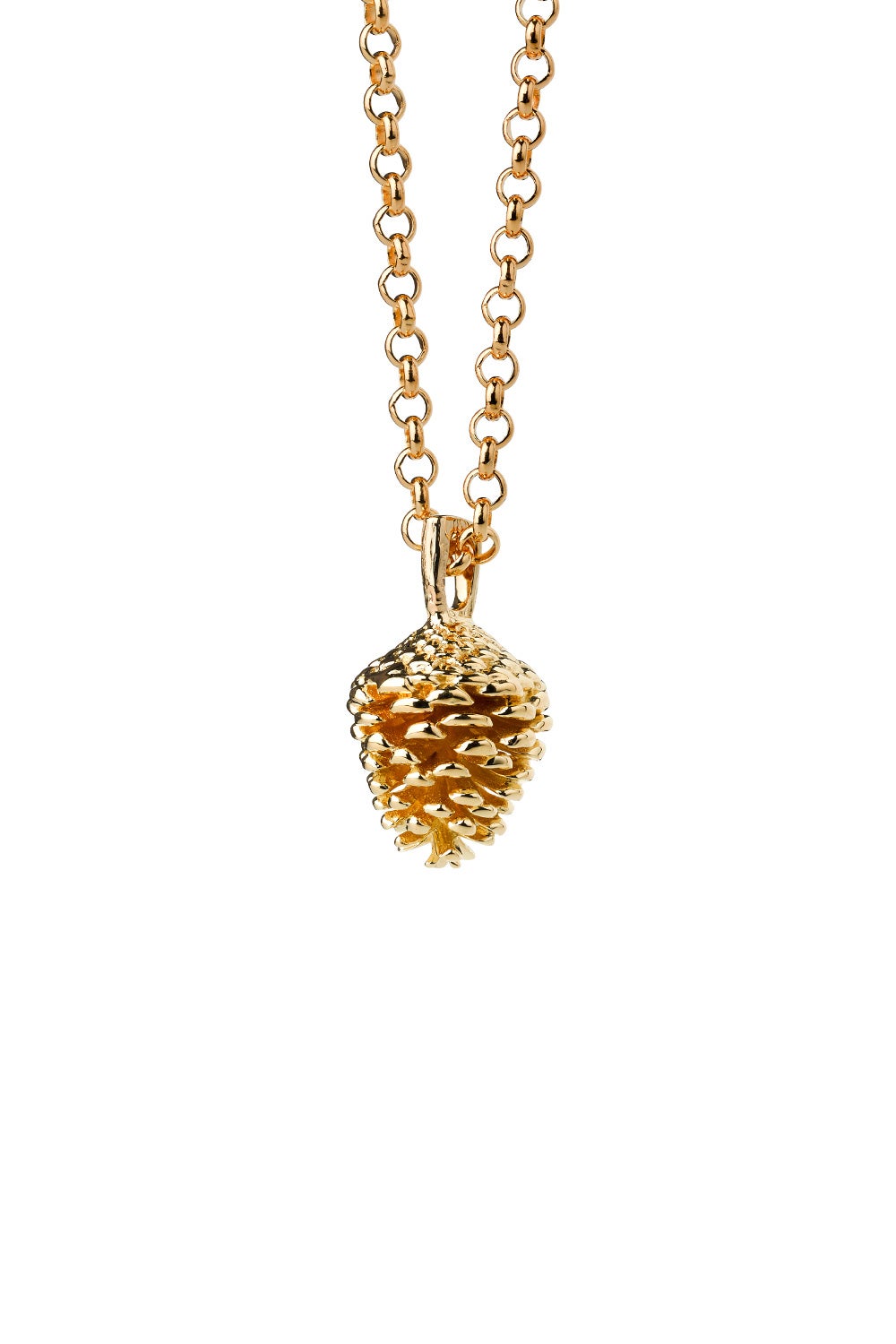 Pinecone Necklace Gold