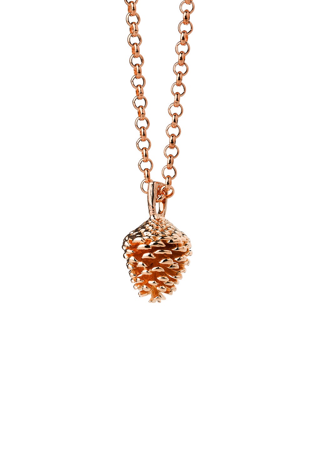 Pinecone Necklace Rose Gold