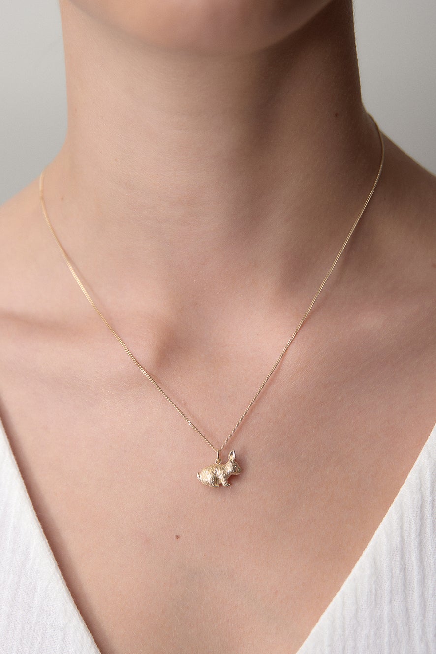 Rabbit Necklace Rose Gold