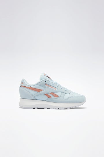 Reebok Leather Sweetpea Shoes Glass Blue/canyon Coral Walker