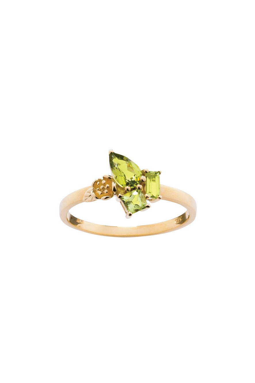 Rock Garden Mini Ring Gold & Peridot
