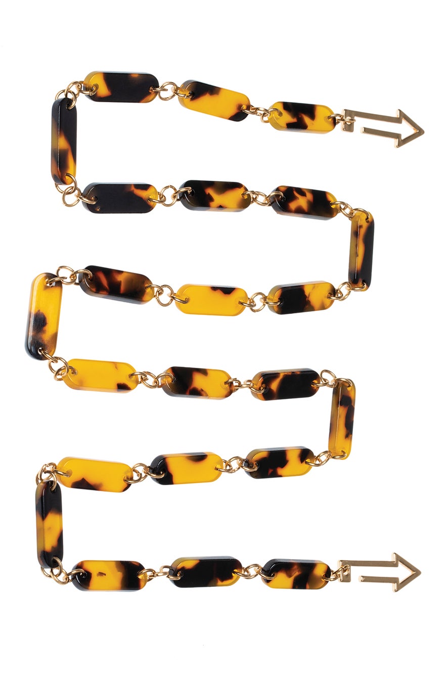 Rounded Acetate Eyewear Chain Crazy Tort