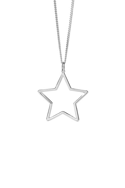 Star Outline Pendant Silver