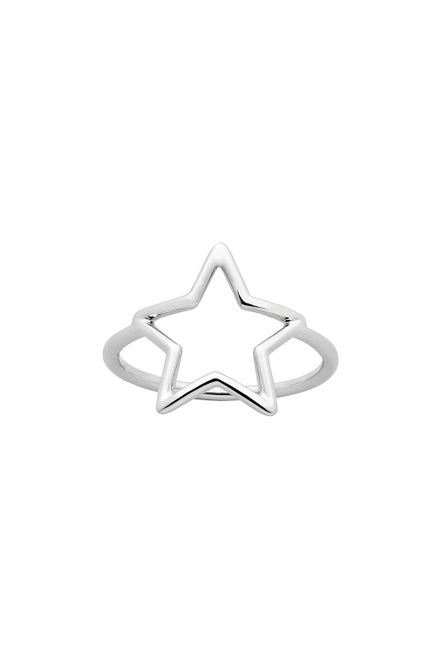 Star Outline Ring Silver