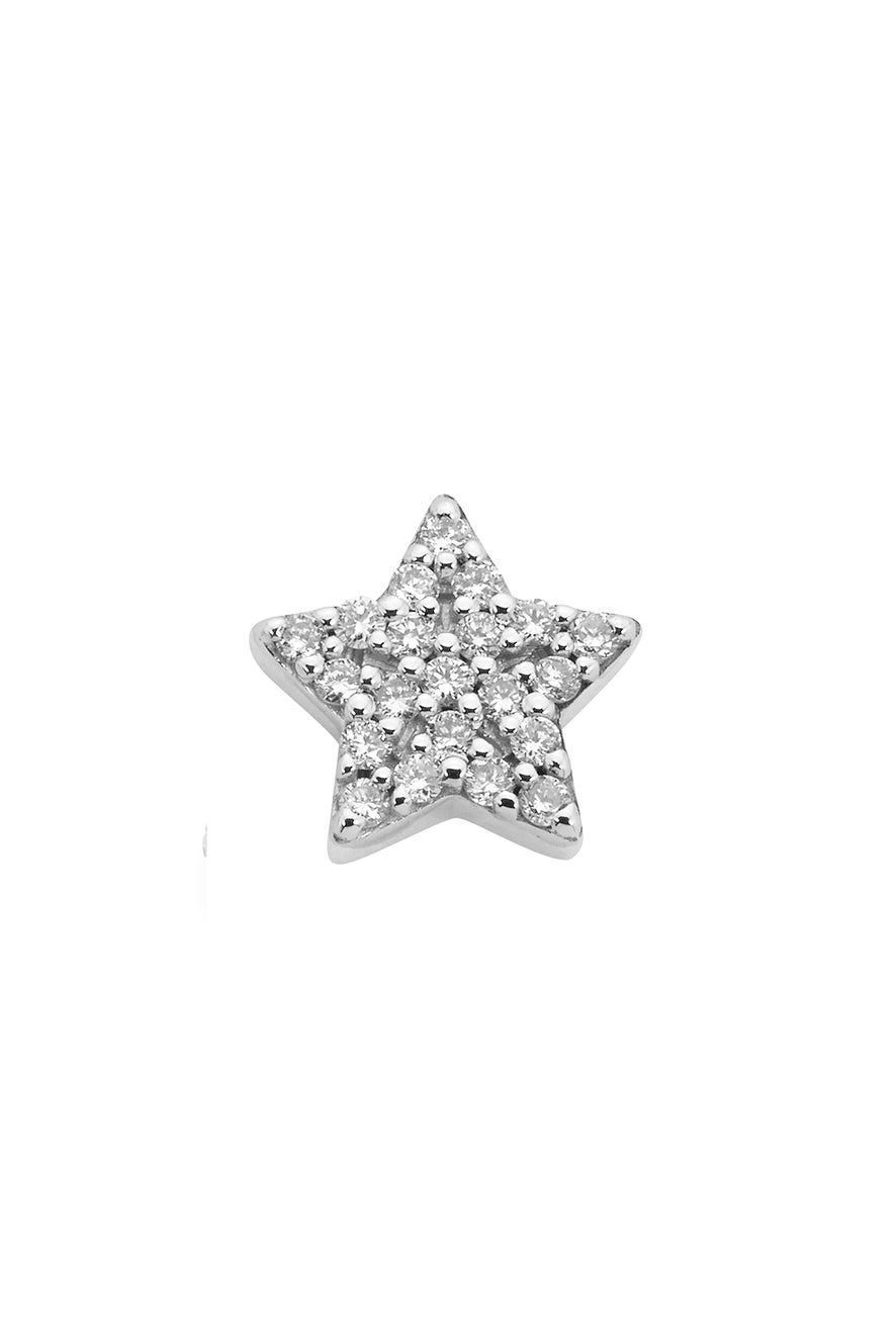 Superfine Star Stud Half, 9ct White Gold, .13ct Diamond