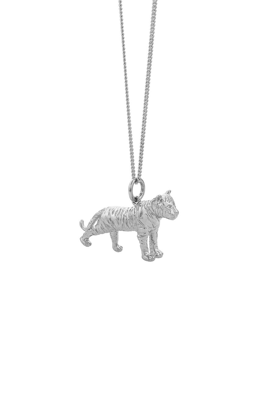 Tiger Necklace Silver