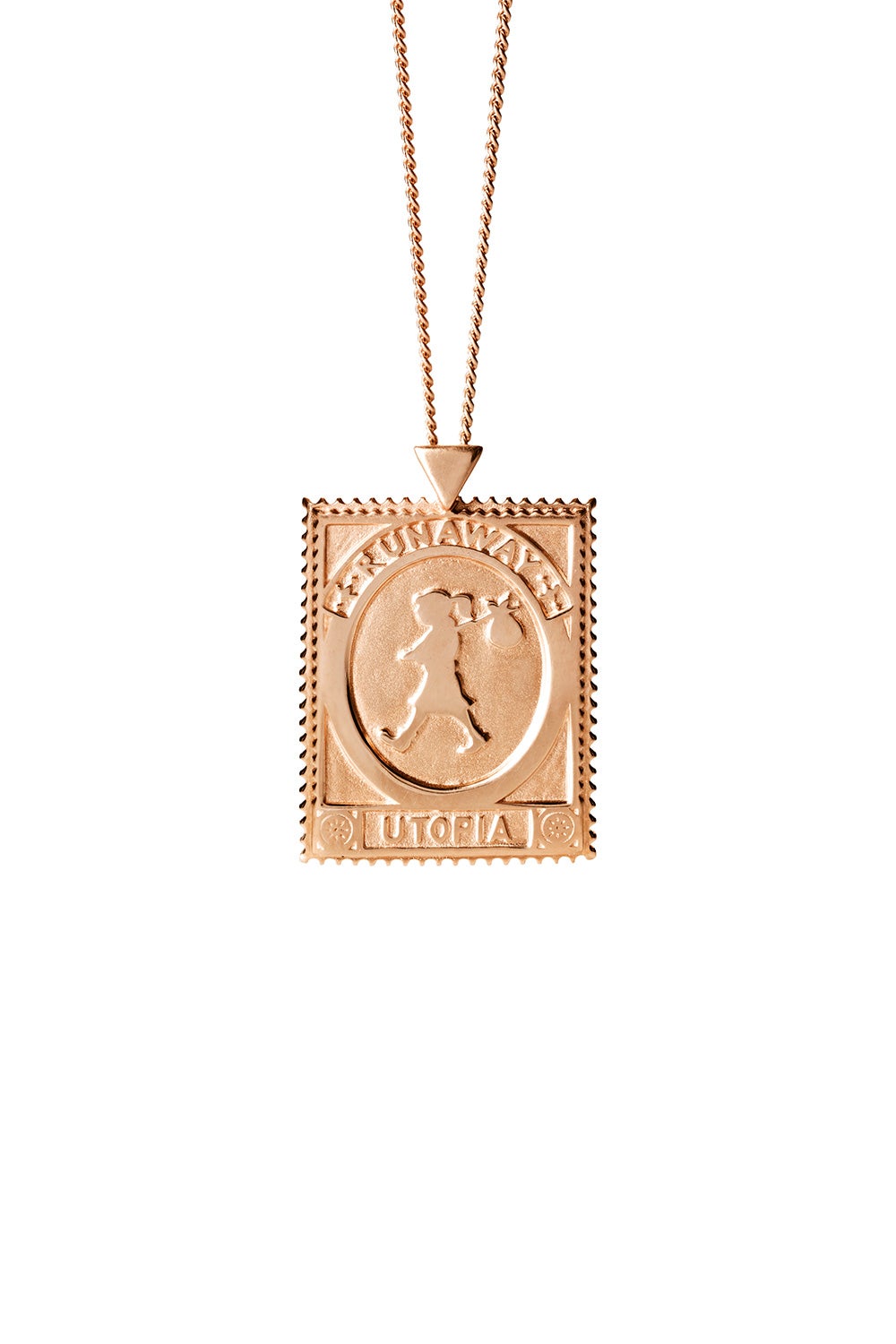 Utopia Stamp Necklace Rose Gold