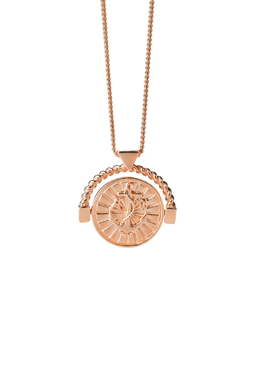 Voyager Spin Necklace Rose Gold